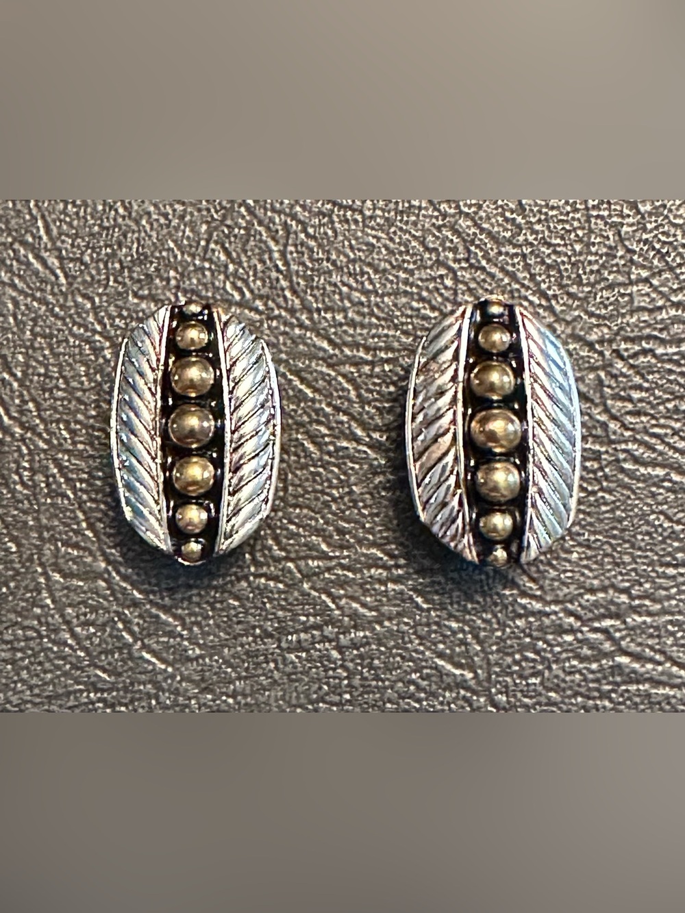 Avon Reversible Silver and Gold Two-Tone Magnetic Clip Earrings